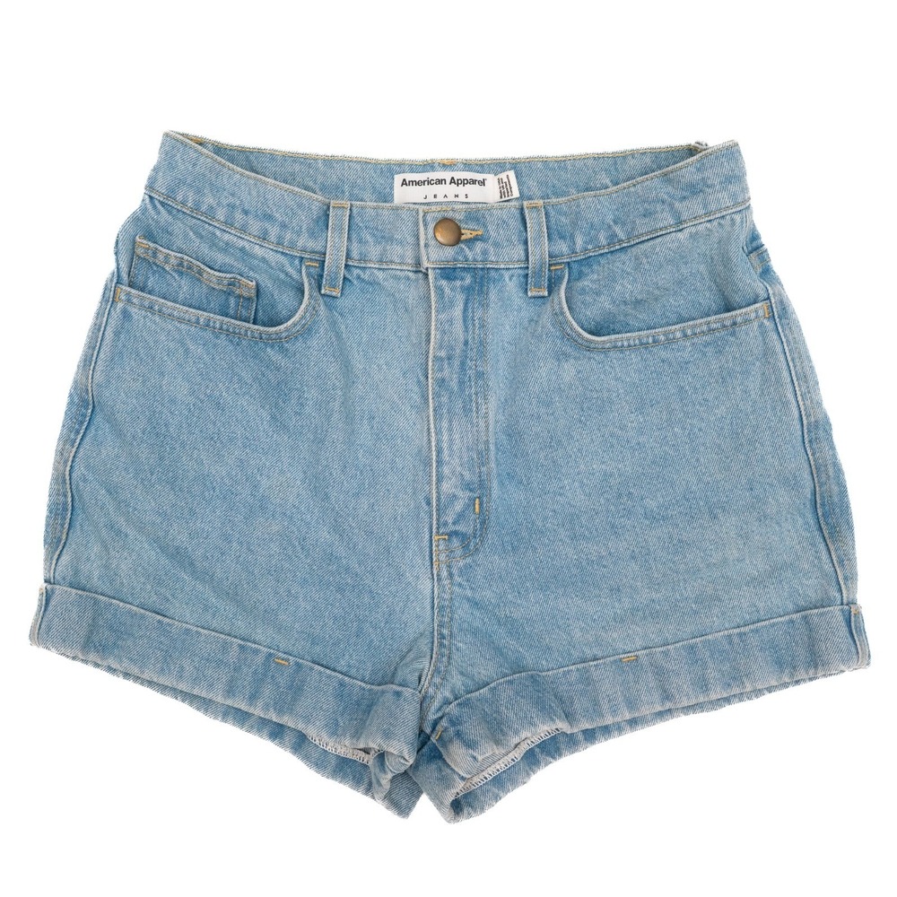 AMERICAN APPAREL High Waisted Cuffed Short-Shorts‎ Size 30 Inseam 2"